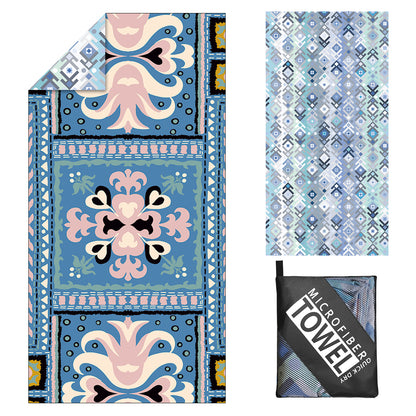 Microfibre Beach Towel - 180*100 cm Sand Free & Lightweight Beach Towels for Adults with Storage Bag(Bohemian)