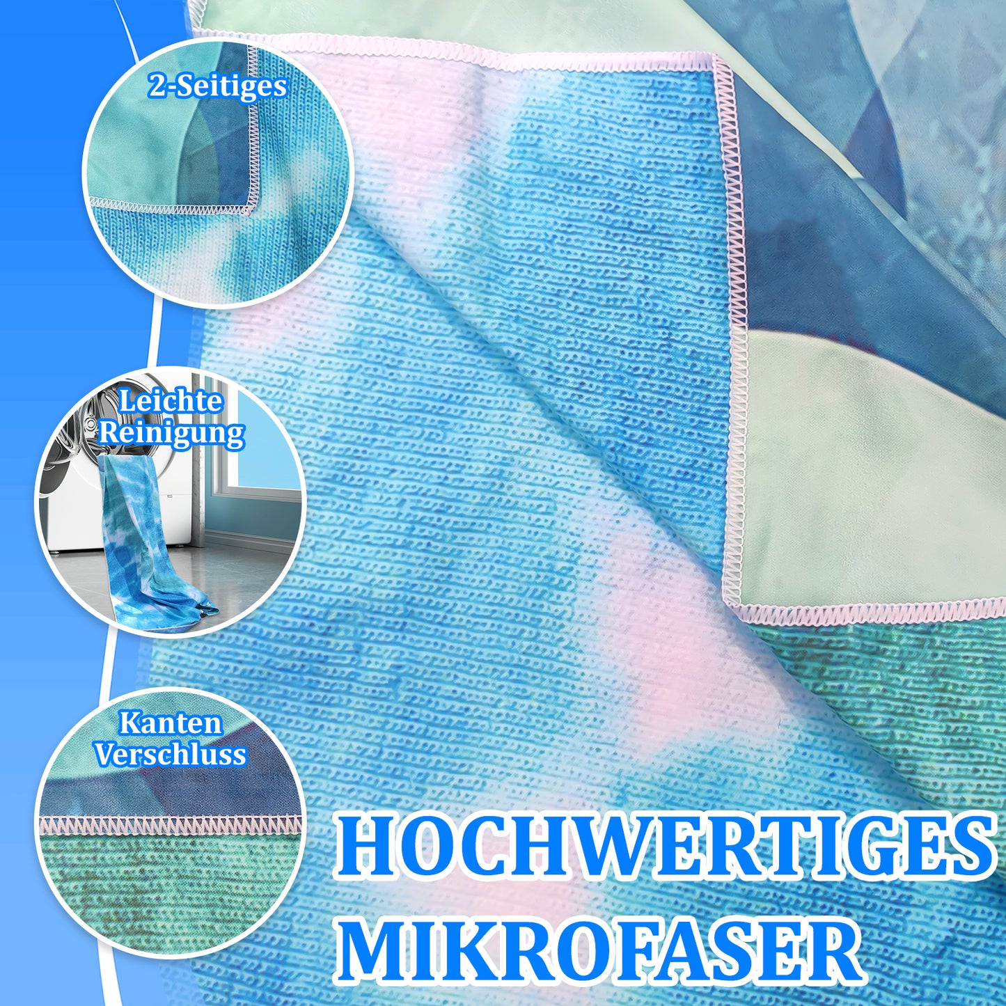 Microfibre Beach Towel - 180*100 cm Sand Free & Lightweight Beach Towels for Adults with Storage Bag(Eddy)