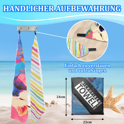 Microfibre Beach Towel - 180*100 cm Sand Free & Lightweight Beach Towels for Adults with Storage Bag(Dog)