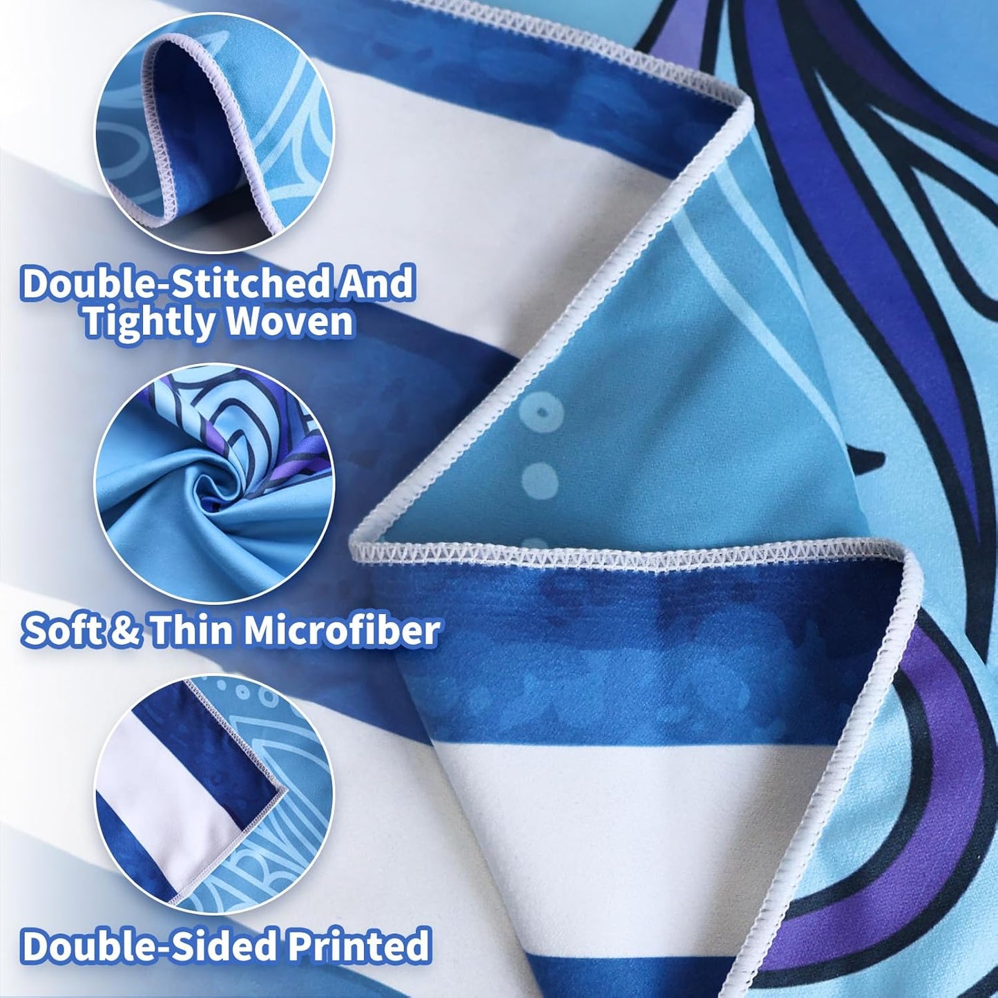 Beach Towels Oversized - 2 Pack 71"x 39" 250GSM Microfiber Beach Towels for Adults (Flower and Turtle)