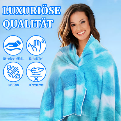 Microfibre Beach Towel - 180*100 cm Sand Free & Lightweight Beach Towels for Adults with Storage Bag(Eddy)