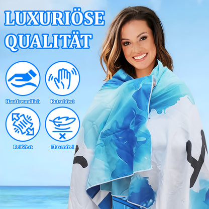 Microfibre Beach Towel - 180*100 cm Sand Free & Lightweight Beach Towels for Adults with Storage Bag(Summer)