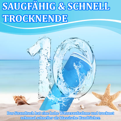 Microfibre Beach Towel - 180*100 cm Sand Free & Lightweight Beach Towels for Adults with Storage Bag(Summer)