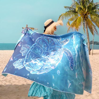 Microfibre Beach Towel - 180*100 cm Sand Free & Lightweight Beach Towels for Adults with Storage Bag(Turtles)