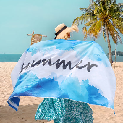 Microfibre Beach Towel - 180*100 cm Sand Free & Lightweight Beach Towels for Adults with Storage Bag(Summer)